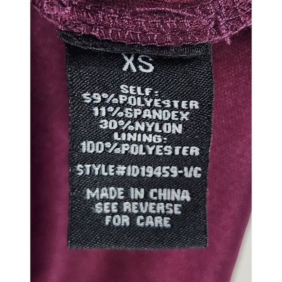Vici Dress Womens XS Wine Velvet Victoria Anne Puff Shoulder High Low Midi - Picture 15 of 16